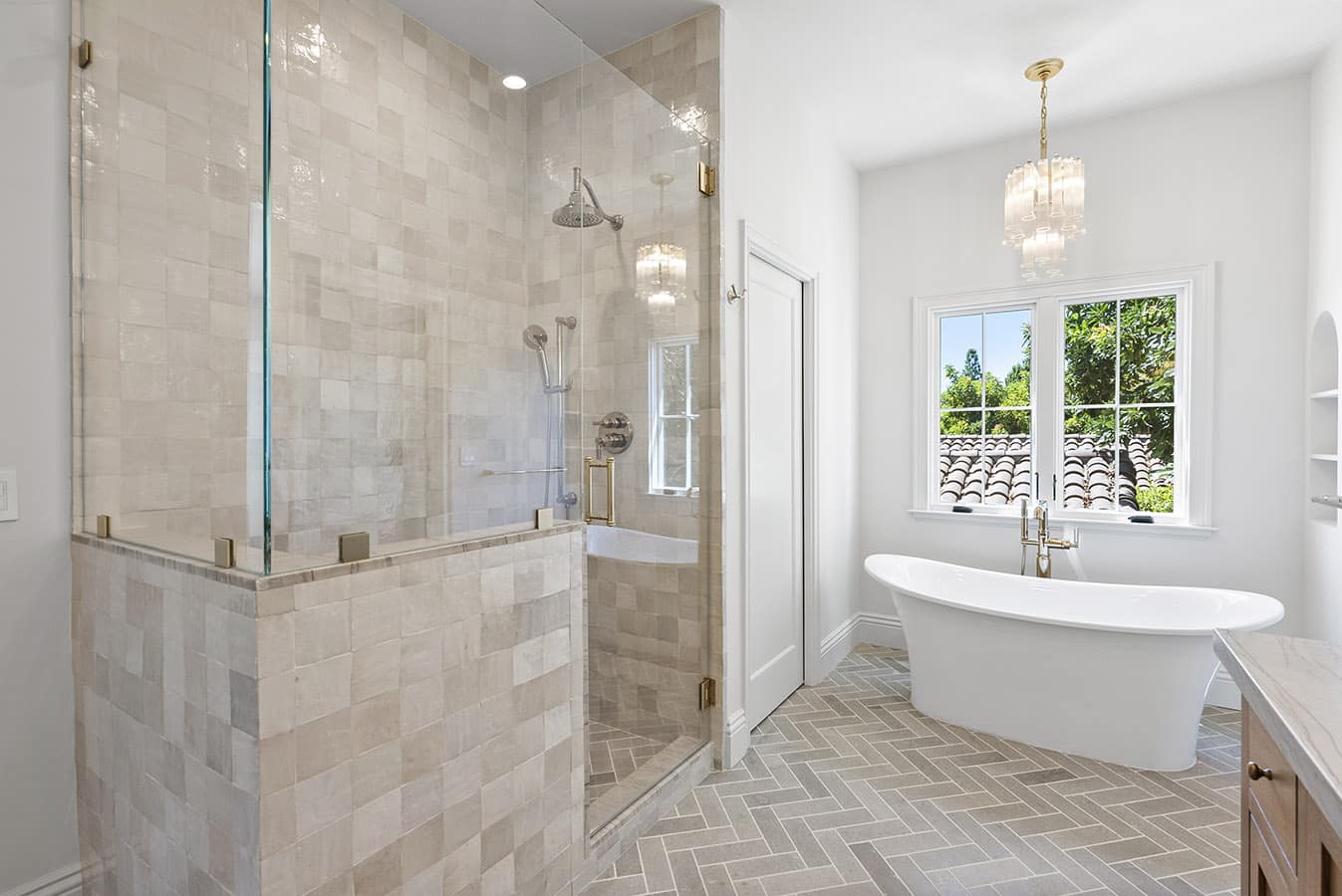 Bathroom remodel after shower area