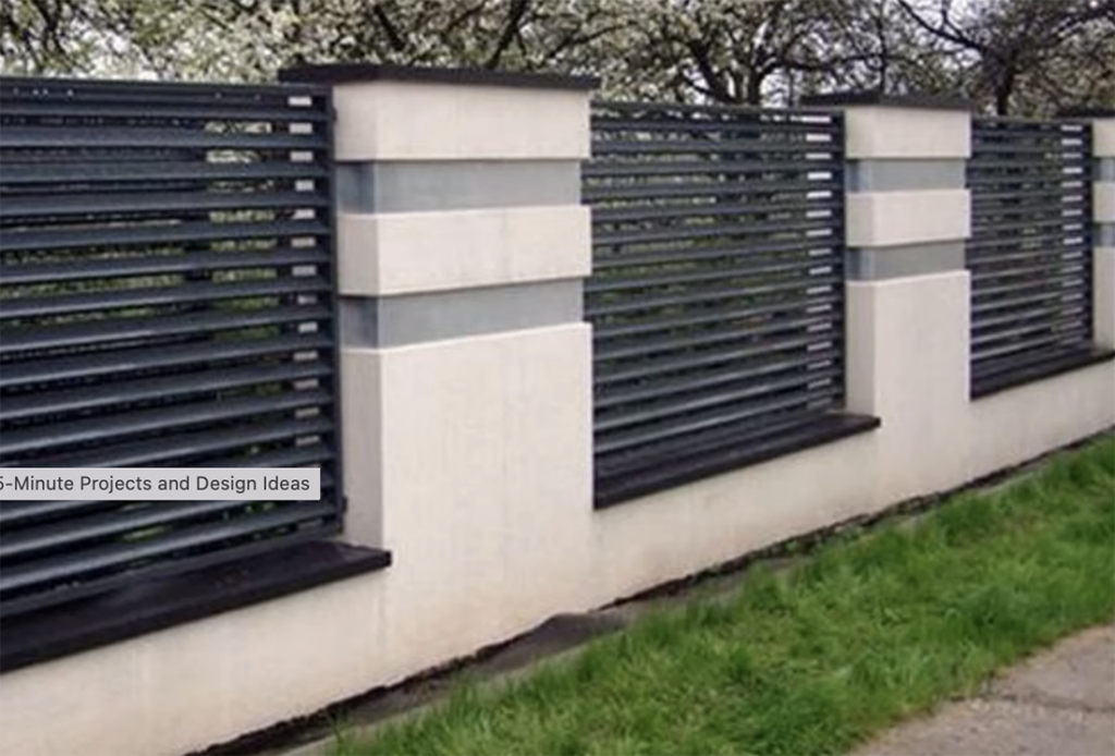 metal and concrete fence